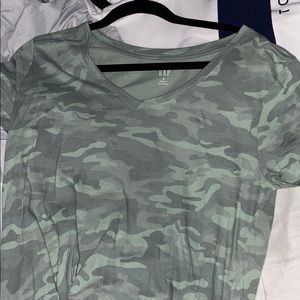 Camo V- Neck